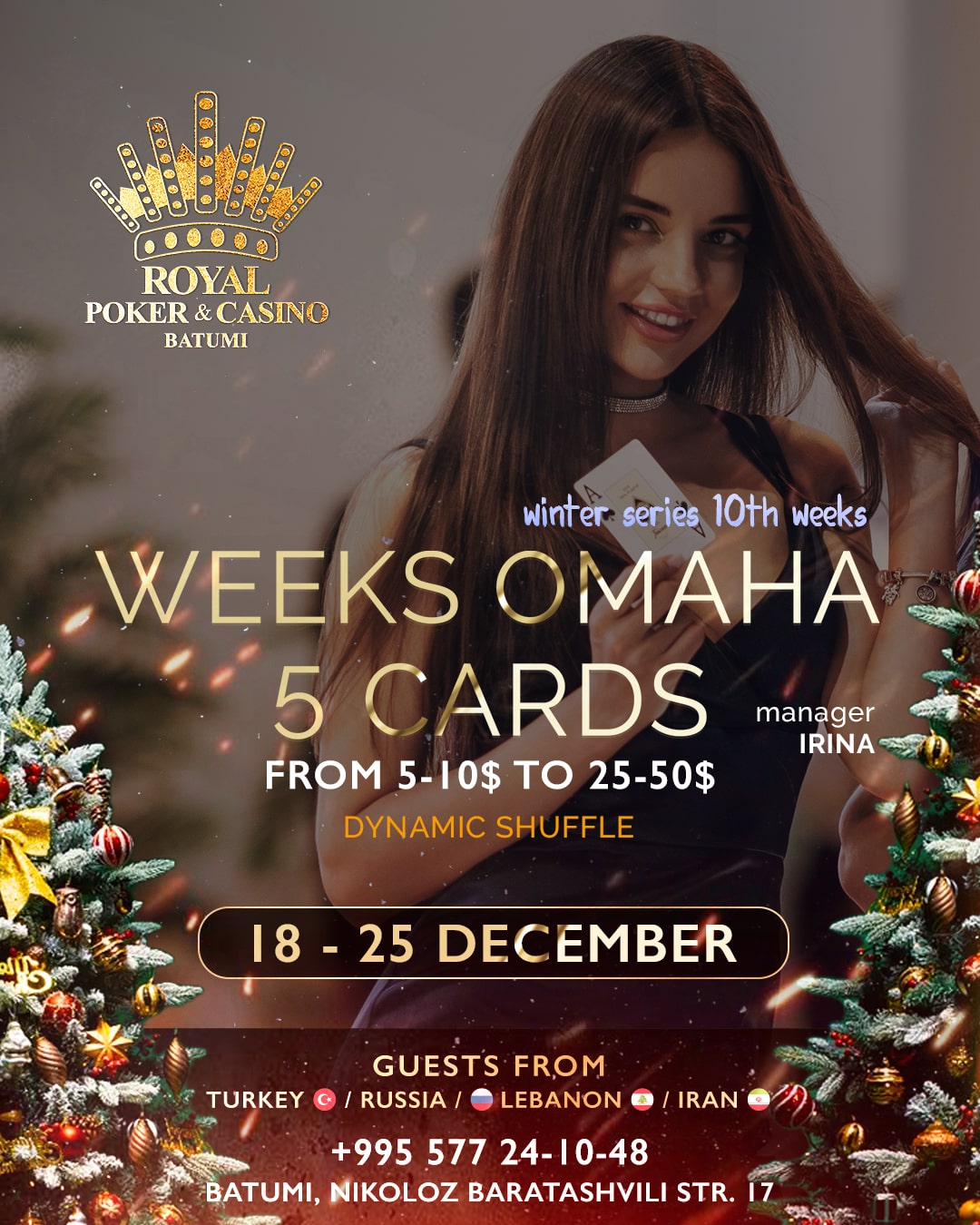 Week Omaha 5-Cards, 18 - 25 DEC 20232023 | From $5/10 to $25/50
